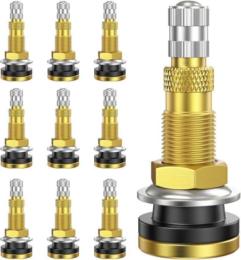 Dueilgo 10PCS TR618A Tractor Tire Valve Stems, Tubeless Air Liquid Agriculture Valve Stems for Tubeless Tires, Industrial, Agricultural Wheels, Tractors, Graders - Image 1
